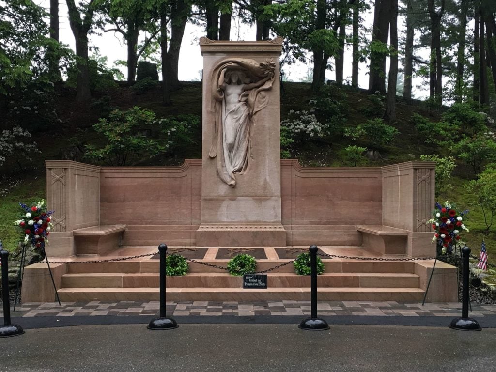 statue located at sleepy hollow cemetery in concord ma